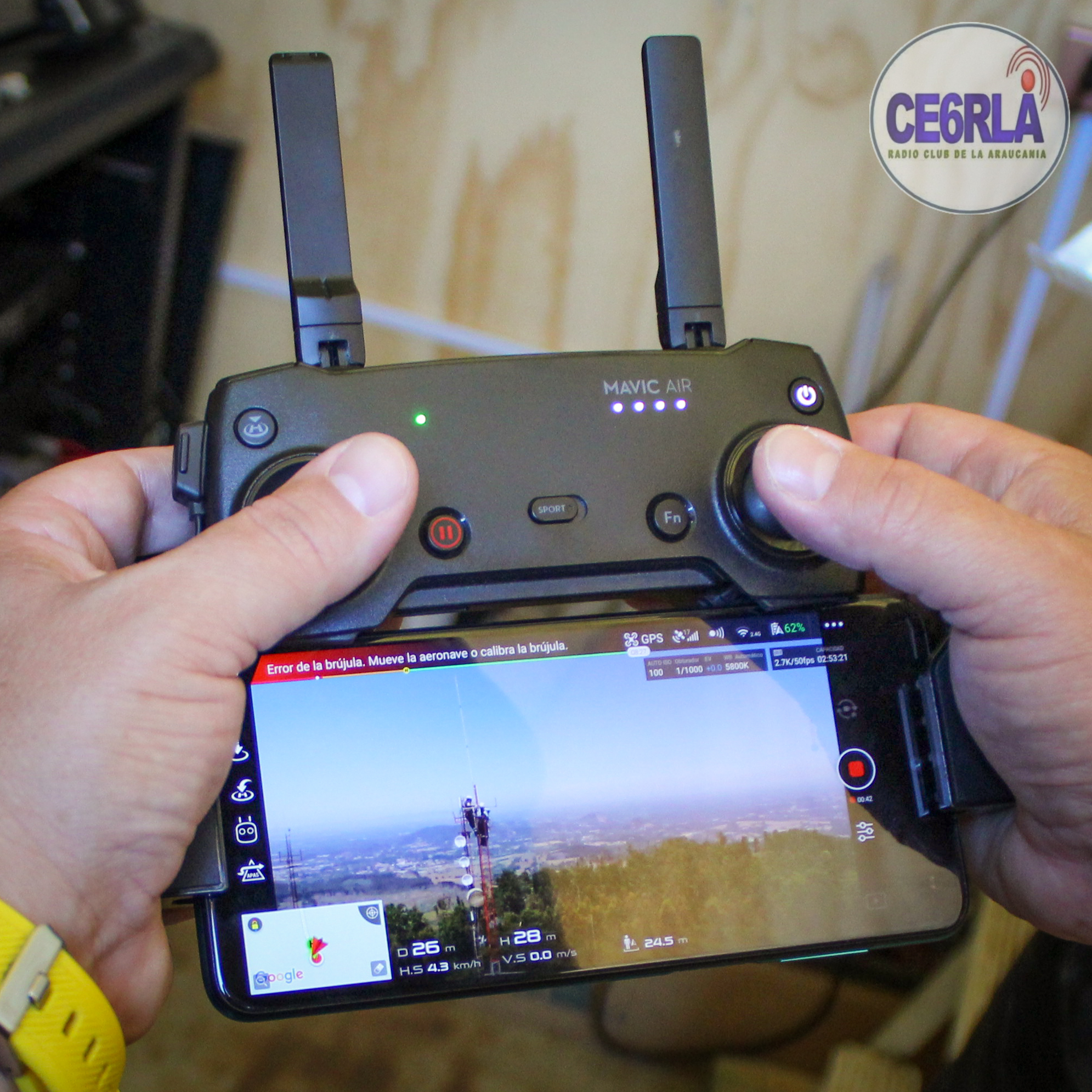 Inspección aérea de antenas y torres mediante dron en La Araucanía